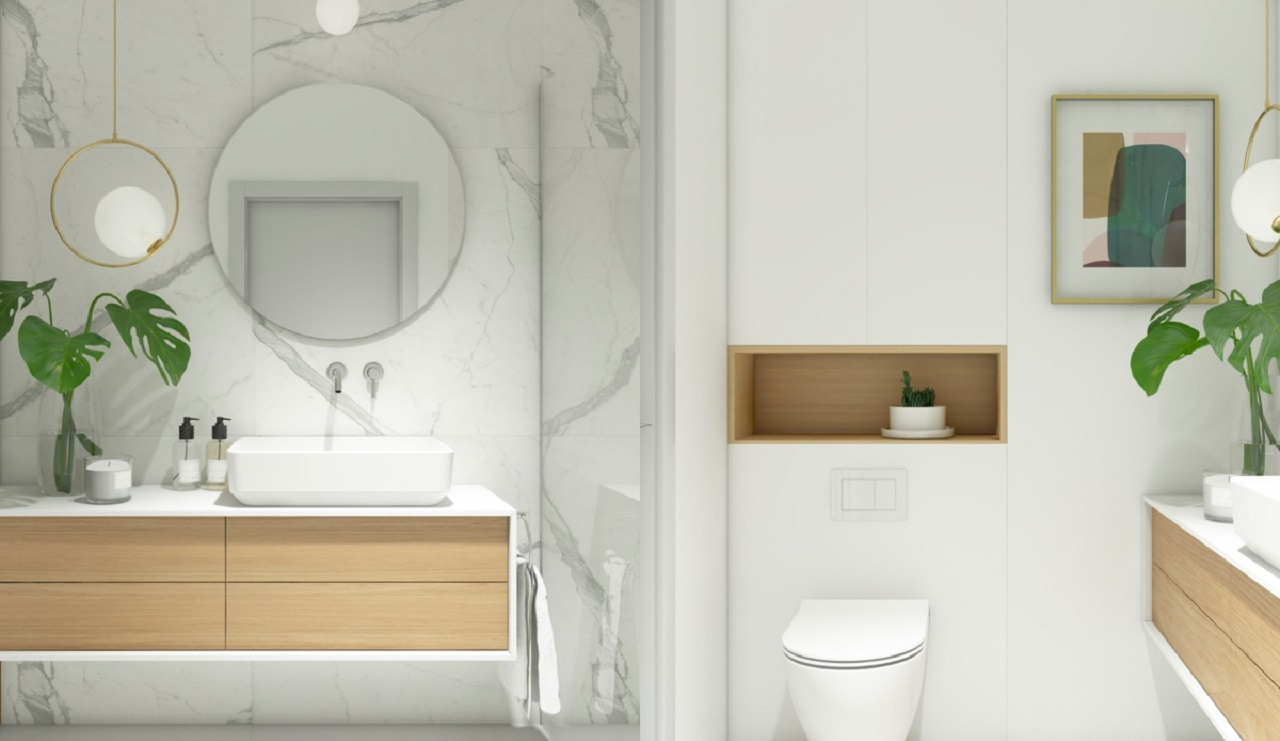 Phong cách tối giản trong thiết kế toilet