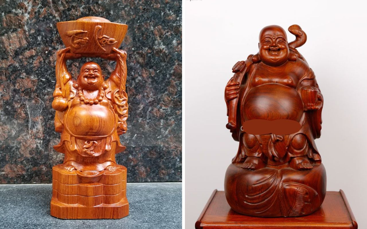 Tượng Phật Di Lặc khắc gỗ